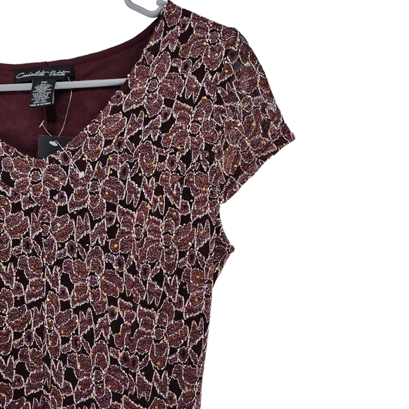 Candalite Women's Lace Tulle Godet V-Neck Tie Waist Prom Dress - MP - Picture 2 of 5